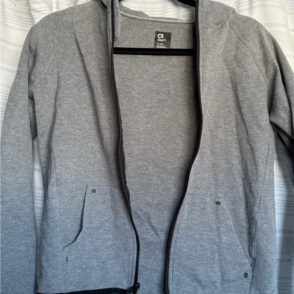 GAP Fit Kid’s Heather Gray Zip-Up Hoodie